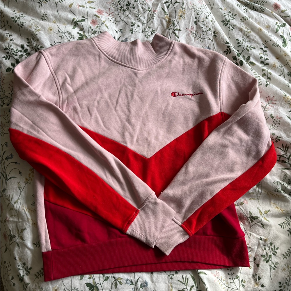 Champion Pink & Red Sweatshirt